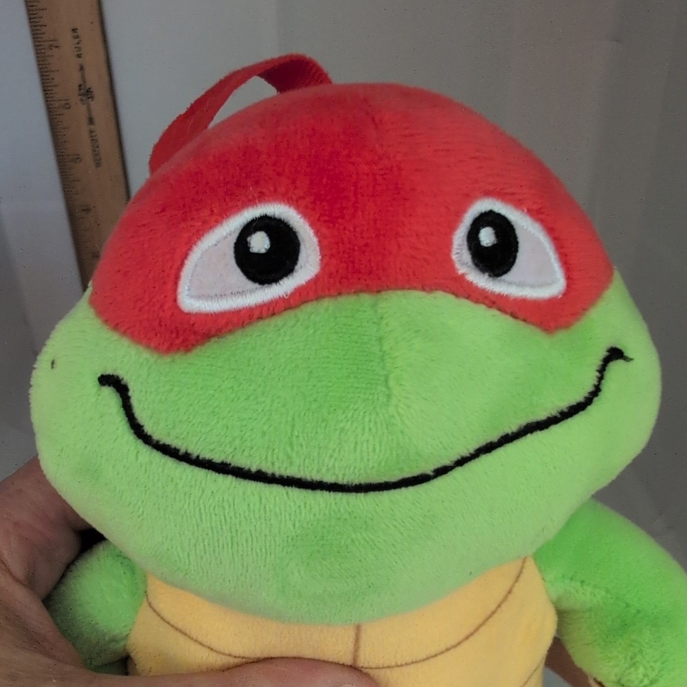 Teenage Mutant Ninja Turtles Tot Mutant Mayhem Raphael 7" Plush Soft Toy Pizza - Picture 13 of 16